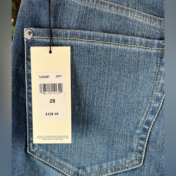 For All 7 Mankind Size:28  Women HW Cropped Straight  Blue Jeans - Picture 11 of 14